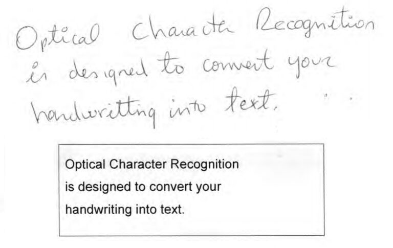 Optical Character Recognition for handwriting