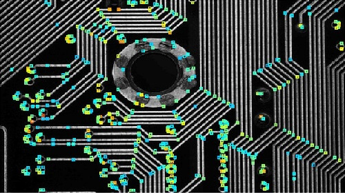 PCB board with marked corners